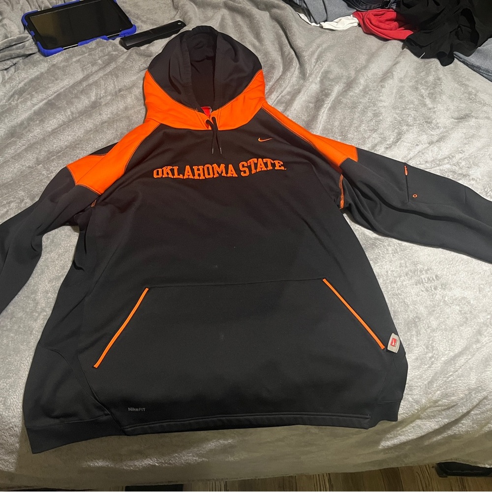 Nike Black and Orange Oklahoma State Hoodie XXL